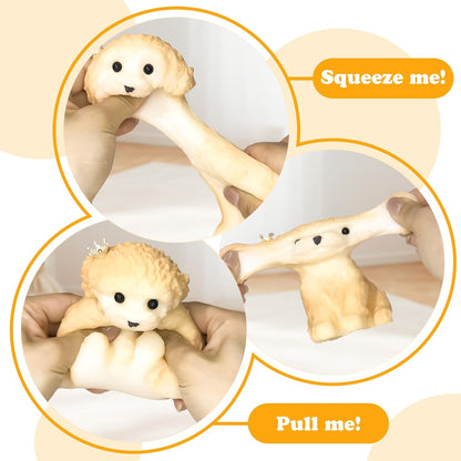 Big Taba Squishy Dog, Extra-Large Size Squishy Dog Stress Relief Toy for Adult/Kids, Cute & Soft Teddy Dog Design, Perfect Squeeze Toys Gift for Relaxation and Fun, Easter Basket fillers (Yellow-B)