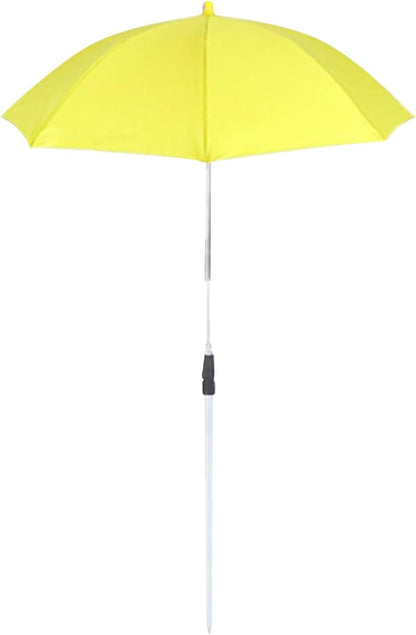 Plant Umbrella Sun Protection Umbrella with Telescopic Aluminum Alloy Stake Sturdy Construction Weatherproof for Outdoor Use Suitable, Yellow Umbrella