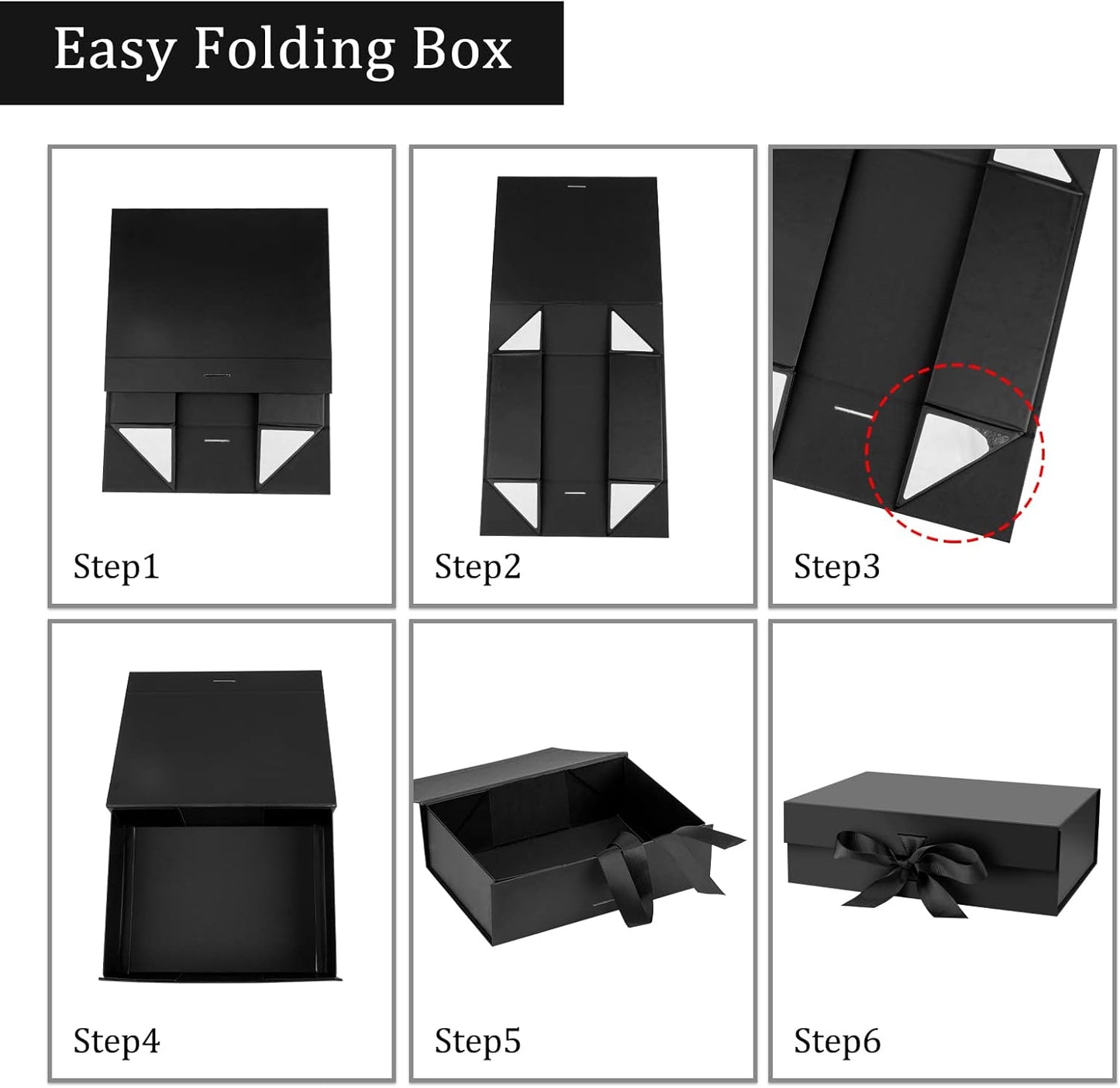 Gift Box with Lid for Presents 10.5x7.5x3.1 Inches with Ribbon and Magnetic Closure(1-Pack) (Orange)