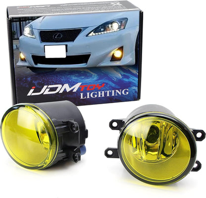Selective Yellow Driver Passenger Sides Fog Light Lamps with H11 Halogen Bulbs Compatible with Lexus is GS ES CT LX RX Toyota Camry Highlander Corolla Prius Scion tC, etc