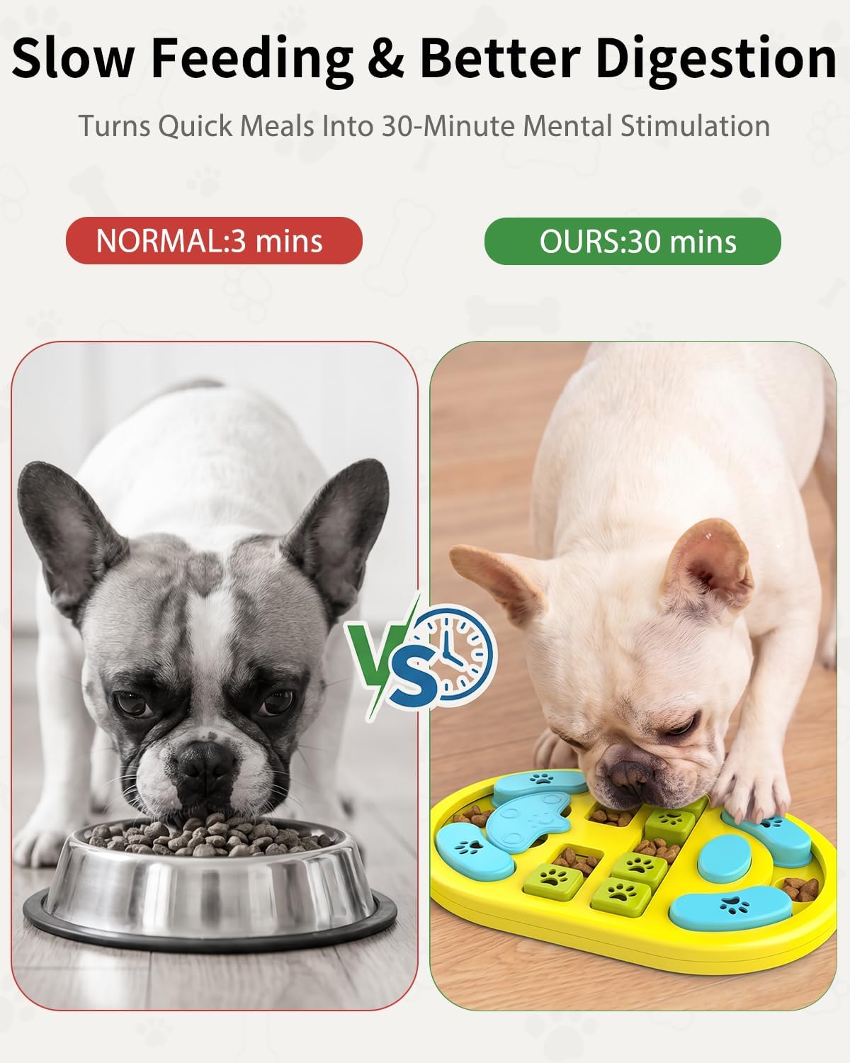 Dog Puzzle Toy, Interactive Enrichment Treat Food Puzzles, Yellow | Mental & Brain Stimulation, Slow Feeder, For Smart Puppy Small Medium Large Dogs Cats