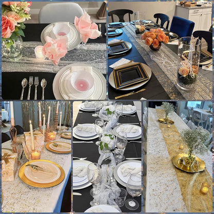Yellow Gauze Table Runner 10ft Rustic Cheese Cloth Table Runner Boho Style Decoration for Romantic Date Wedding Party Baby Shower Photography Decoration
