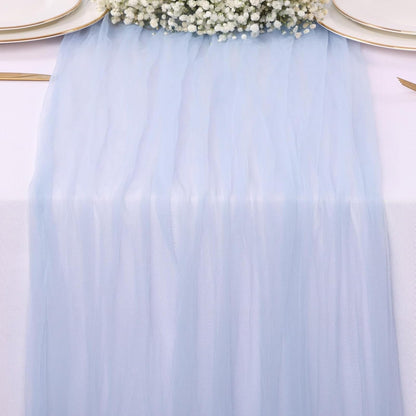 Yellow Gauze Table Runner 10ft Rustic Cheese Cloth Table Runner Boho Style Decoration for Romantic Date Wedding Party Baby Shower Photography Decoration