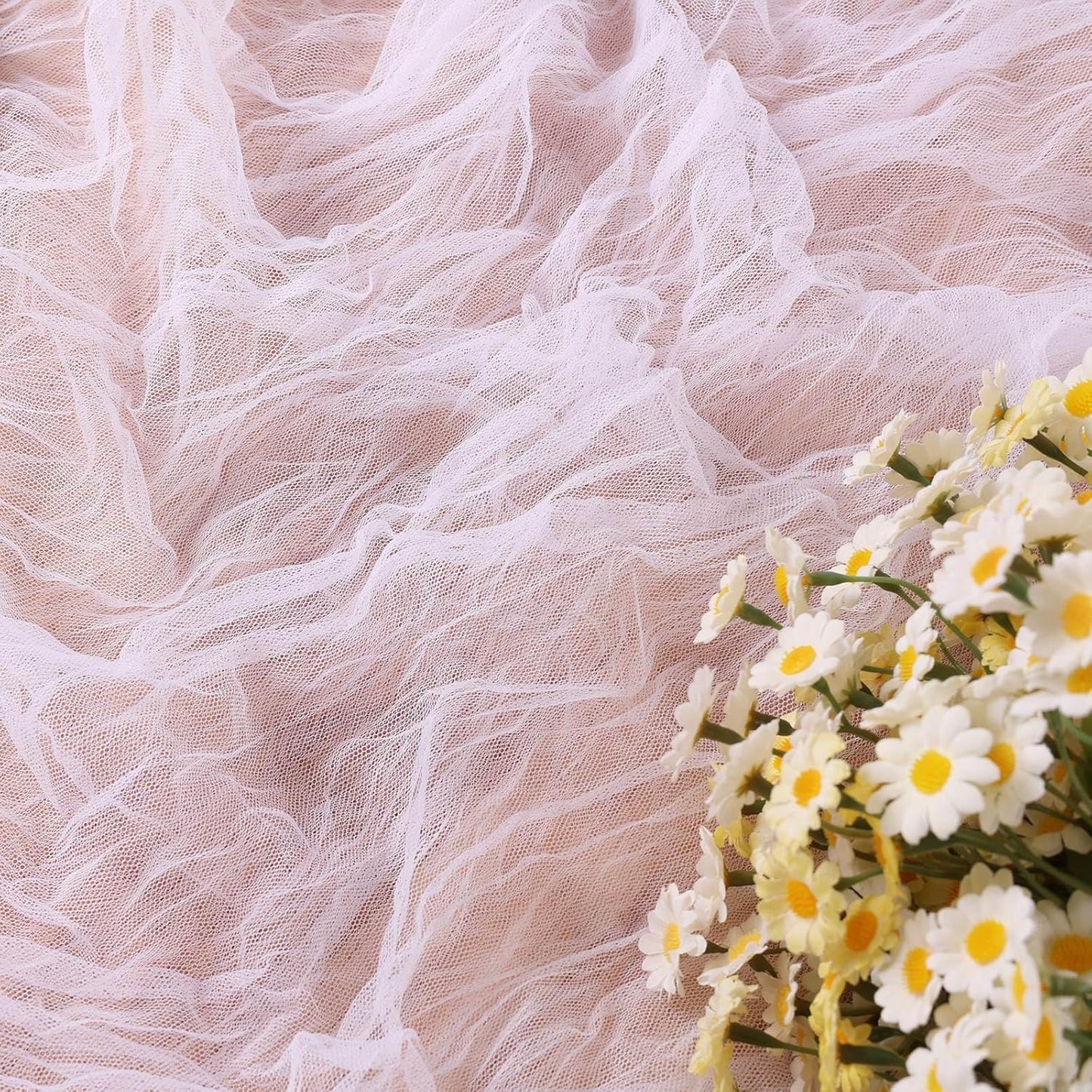 Yellow Gauze Table Runner 10ft Rustic Cheese Cloth Table Runner Boho Style Decoration for Romantic Date Wedding Party Baby Shower Photography Decoration