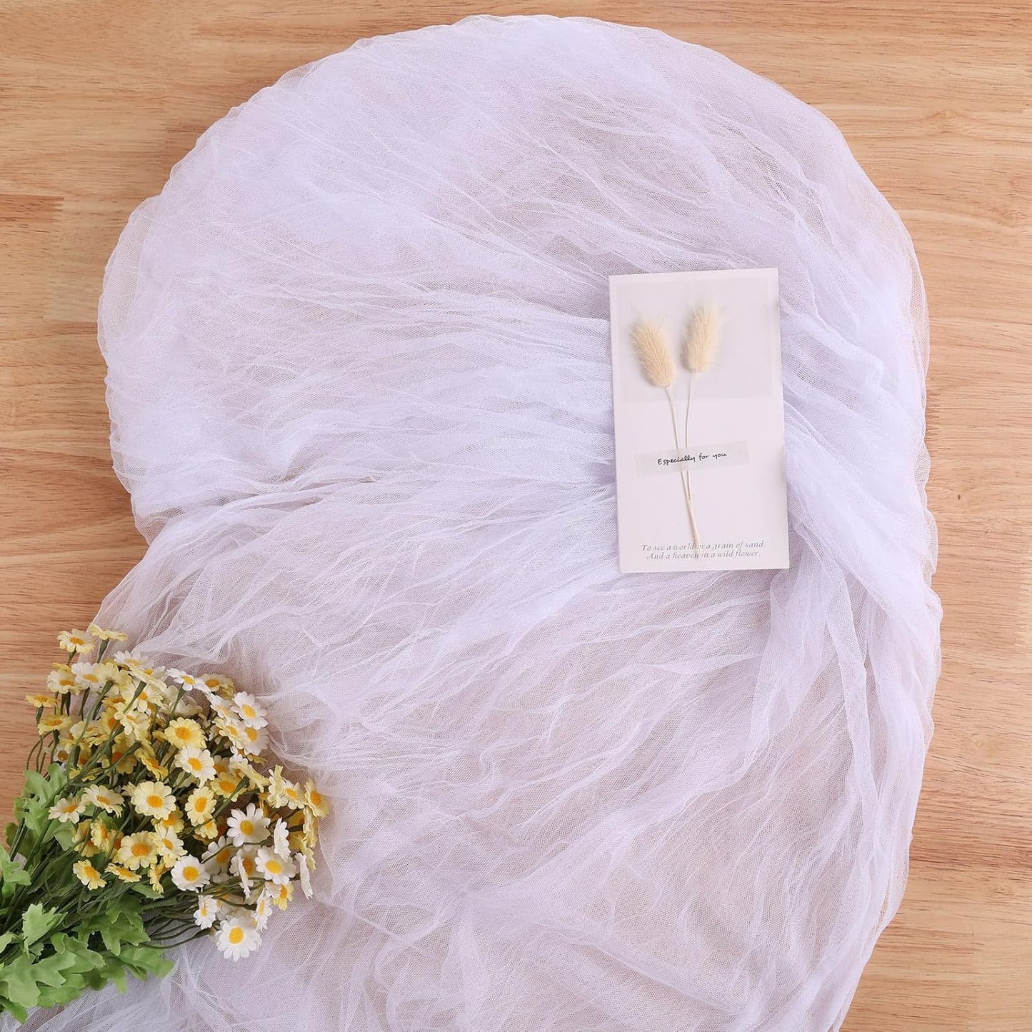 Yellow Gauze Table Runner 10ft Rustic Cheese Cloth Table Runner Boho Style Decoration for Romantic Date Wedding Party Baby Shower Photography Decoration
