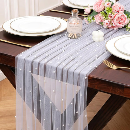 Yellow Gauze Table Runner 10ft Rustic Cheese Cloth Table Runner Boho Style Decoration for Romantic Date Wedding Party Baby Shower Photography Decoration