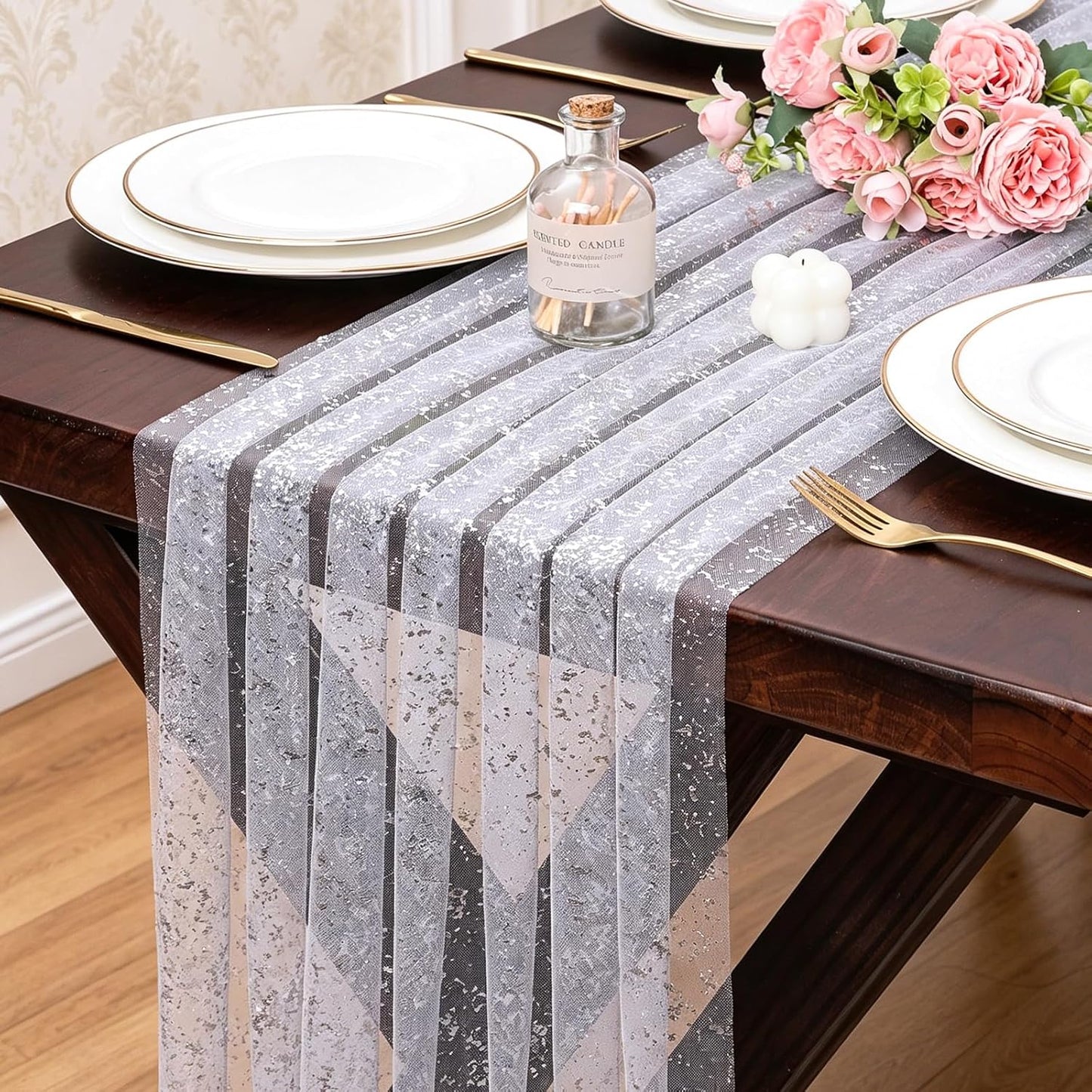 Yellow Gauze Table Runner 10ft Rustic Cheese Cloth Table Runner Boho Style Decoration for Romantic Date Wedding Party Baby Shower Photography Decoration