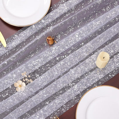 Yellow Gauze Table Runner 10ft Rustic Cheese Cloth Table Runner Boho Style Decoration for Romantic Date Wedding Party Baby Shower Photography Decoration