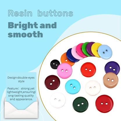 12 Pcs Sewing Buttons, 2-Hole Round Resin Buttons, Yellow, 25mm (1") | Crafts Decoration Buttons, Replace Button, Buttons for clothing/Sewing/Dresses/Sweaters/Coats/Suits/Hats/Jackets/DIY Creation