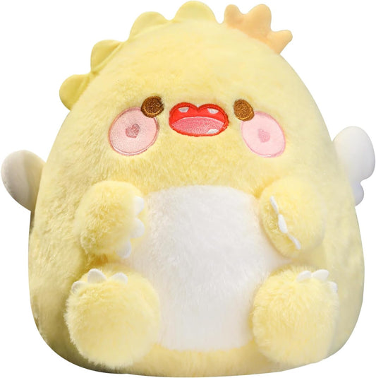 Cute Dragon Plush Pillow (Yellow, 11 Inch) Dinosaur Stuffed Animals | Soft Toy Plushies, Kawaii Gifts for Kids and Adults