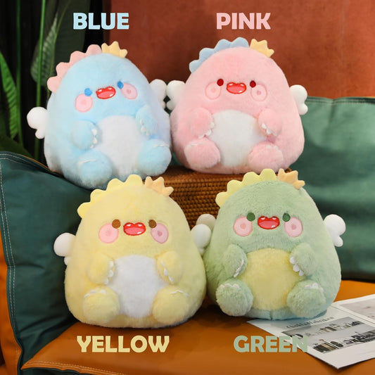 Cute Dragon Plush Pillow (Yellow, 11 Inch) Dinosaur Stuffed Animals | Soft Toy Plushies, Kawaii Gifts for Kids and Adults