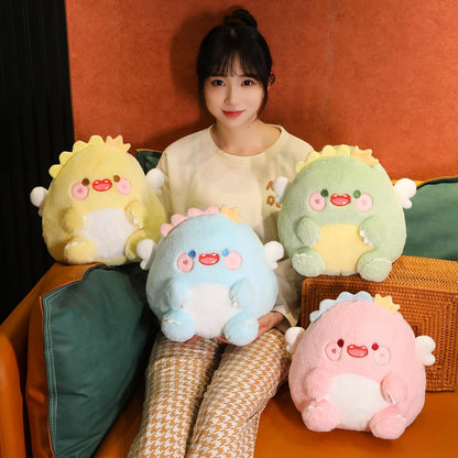 Cute Dragon Plush Pillow (Yellow, 11 Inch) Dinosaur Stuffed Animals | Soft Toy Plushies, Kawaii Gifts for Kids and Adults