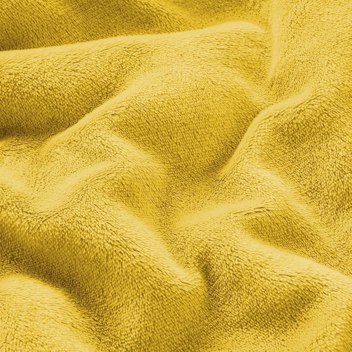 IR Imperial Rooms Gold Sherpa Fleece Throw Blanket for Couch - Soft and Fuzzy Blanket for Winter - Reversible Thick and Warm Fluffy Throw Blankets for Bed, Sofa & Travel, Yellow, 50x60 Inches