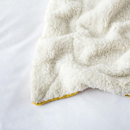 IR Imperial Rooms Gold Sherpa Fleece Throw Blanket for Couch - Soft and Fuzzy Blanket for Winter - Reversible Thick and Warm Fluffy Throw Blankets for Bed, Sofa & Travel, Yellow, 50x60 Inches
