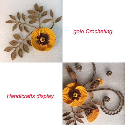 Crochet Thread Size10 Yarn for Hand Knitting Crochet Yarn Bright Yellow 273