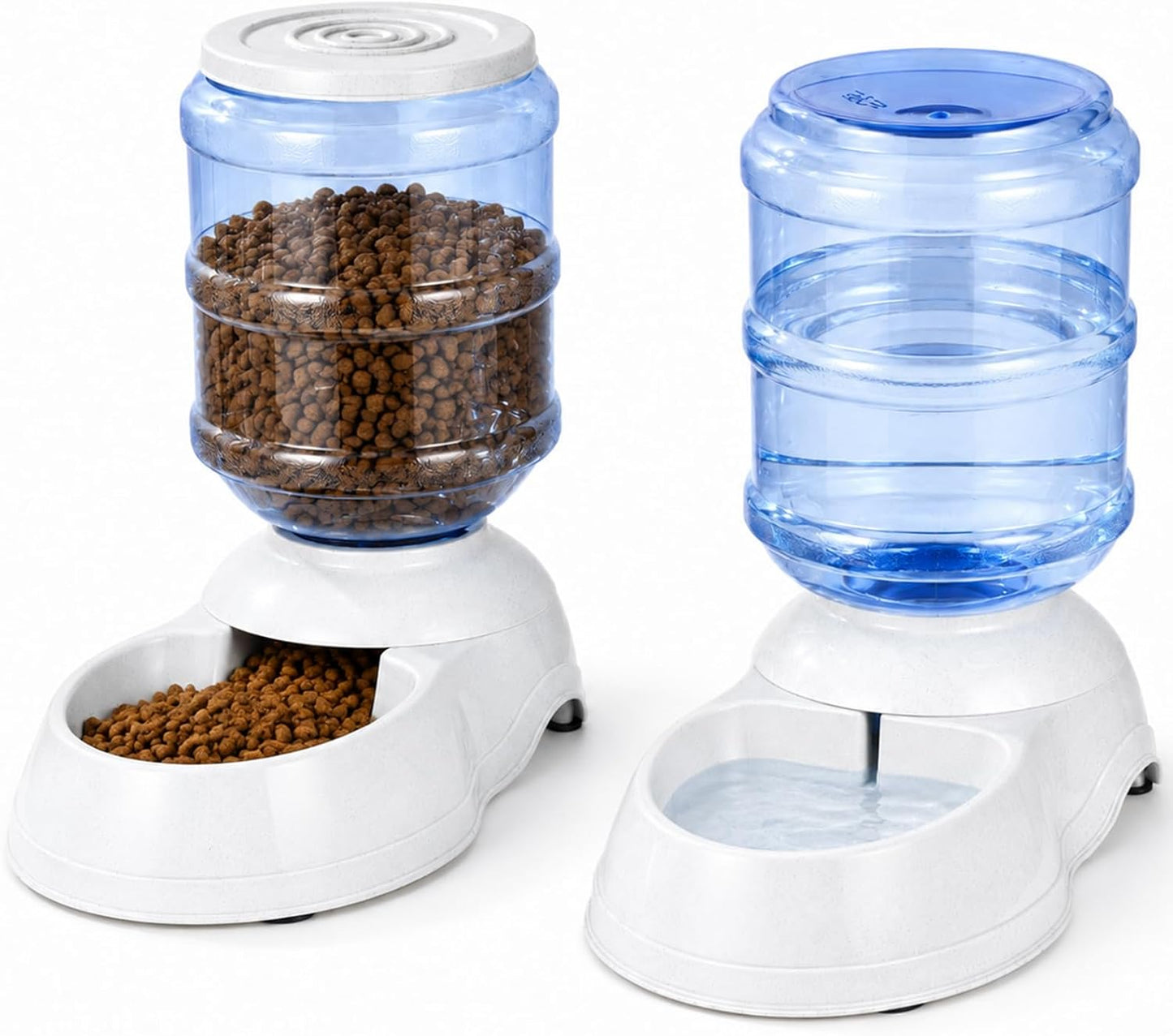 Automatic Dog Feeder and Water Dispenser Set for Large Dogs, 3 Gallon Gravity Dog Cat Food and Water Dispenser Set with Pet Food Bowl,Large Pet Food Water Dispenser Station