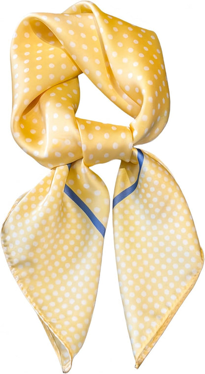 Satin Scarves for Women 27.5 × 27.5 inches Medium Square Elegant Silk Feeling Head Scarf
