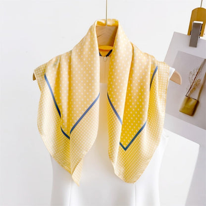 Satin Scarves for Women 27.5 × 27.5 inches Medium Square Elegant Silk Feeling Head Scarf