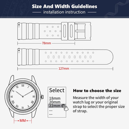 Silicone Watch Bands Quick Release Ventilated Supple Replacement Rubber Watch Strap 20mm/22mm/24mm Smart Watch Bands for Men/Women 7 Colors(Black/Blue/Orange/Green/Grey/Yellow/Red)