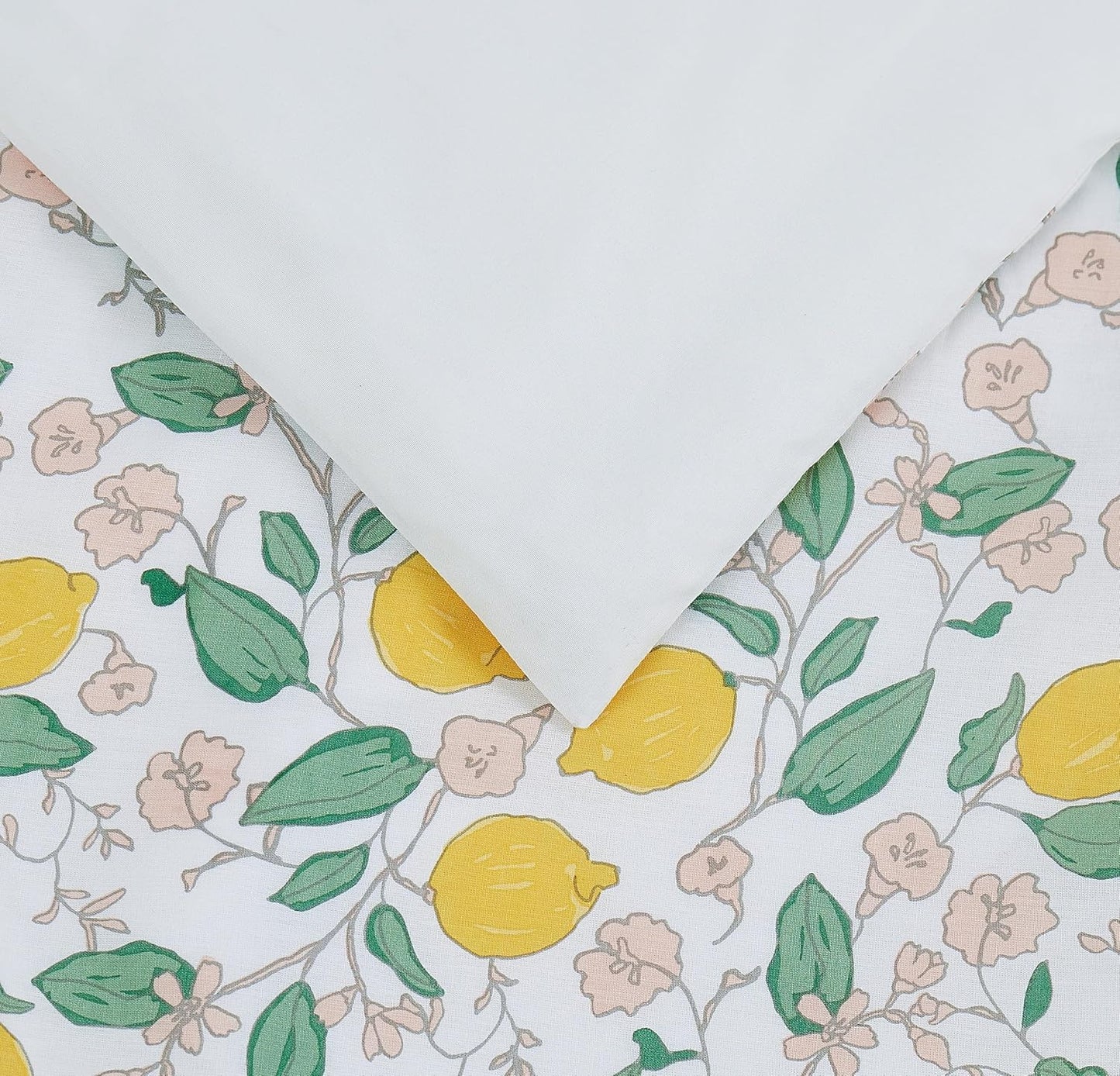 Verbena Multi Cotton 3-Piece King Duvet Set, Lemon Themed, for Men and Women, Oeko-TEX Certified Confidence