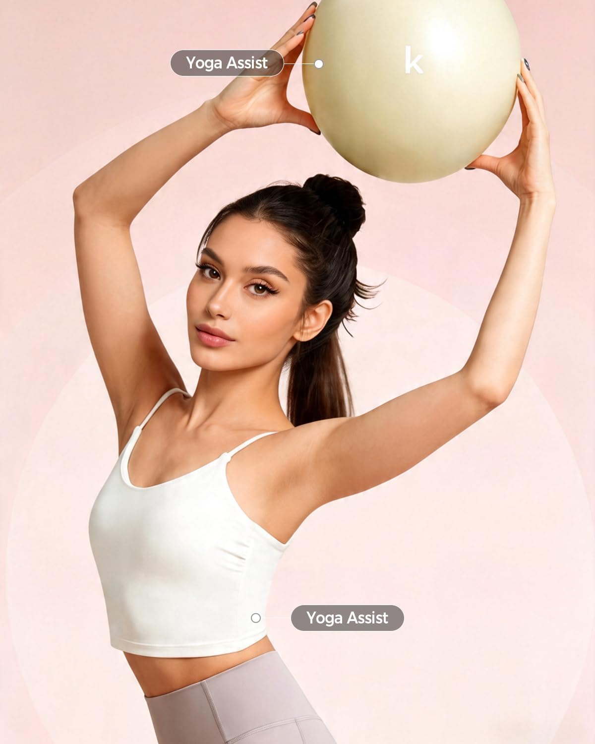 Exercise Ball Anti-Burst - Thickened Yoga Ball Pilates Ball for Physical Therapy, Fitness Ball for Workout, Core Strength and Physical Therapy