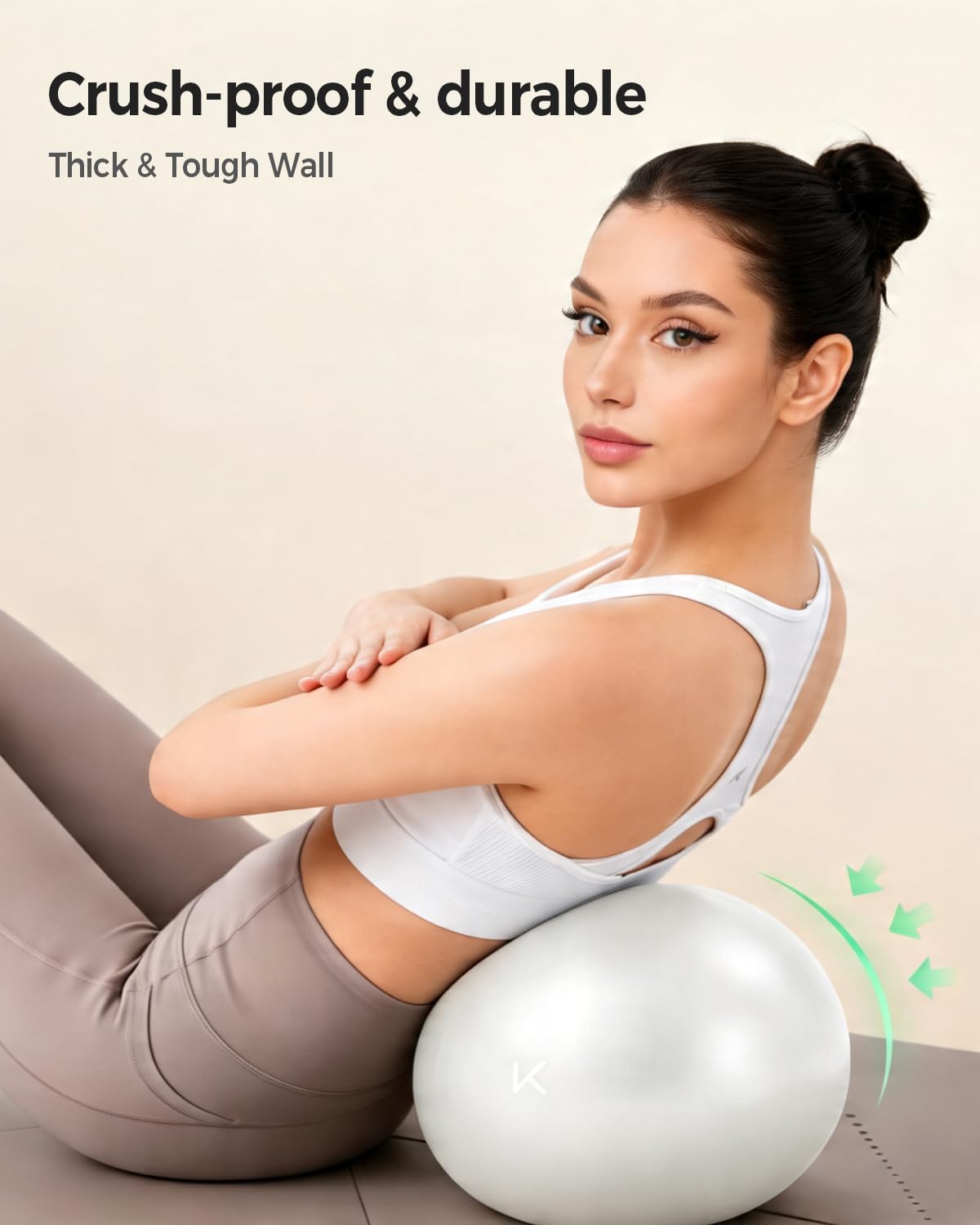 Exercise Ball Anti-Burst - Thickened Yoga Ball Pilates Ball for Physical Therapy, Fitness Ball for Workout, Core Strength and Physical Therapy