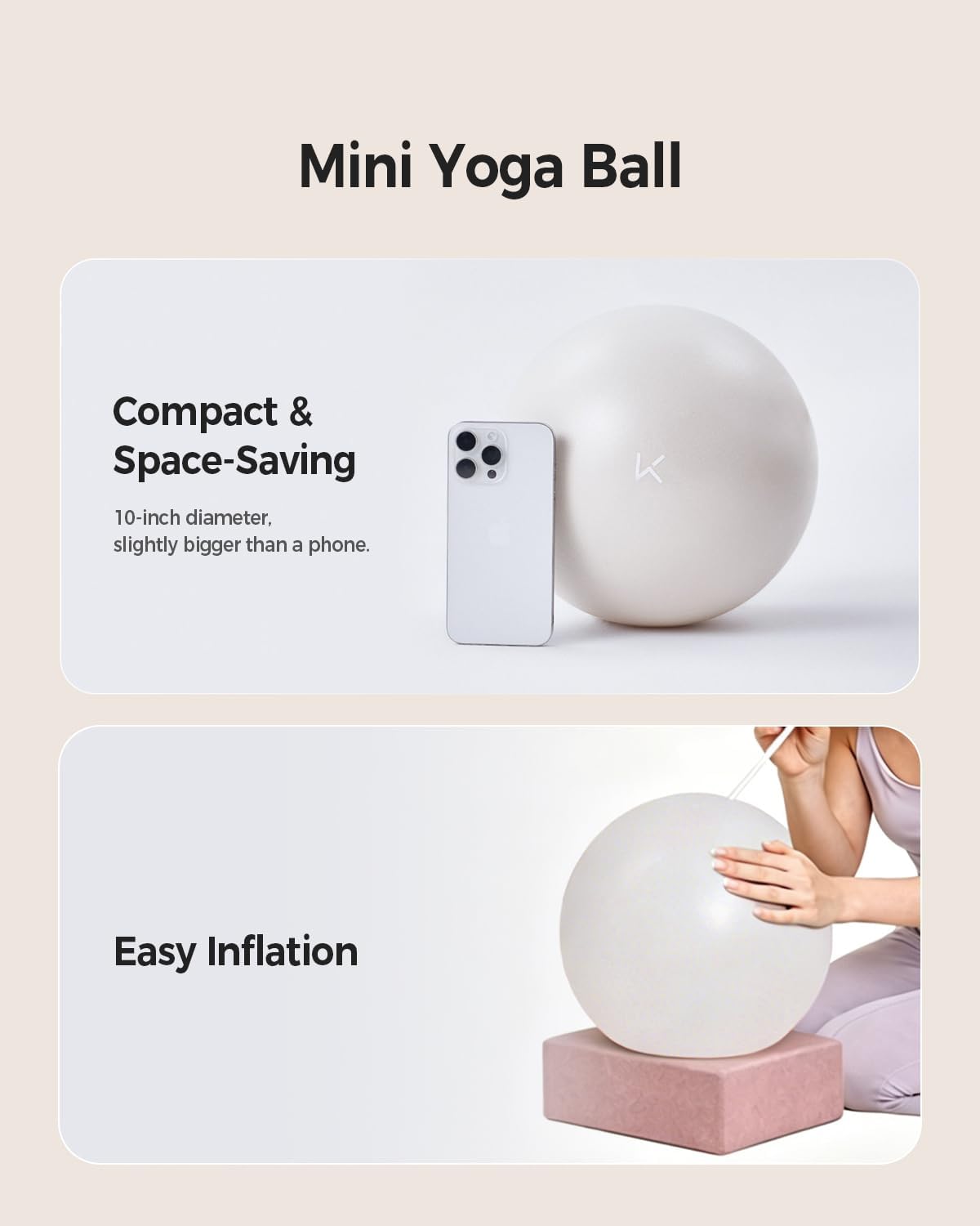Exercise Ball Anti-Burst - Thickened Yoga Ball Pilates Ball for Physical Therapy, Fitness Ball for Workout, Core Strength and Physical Therapy