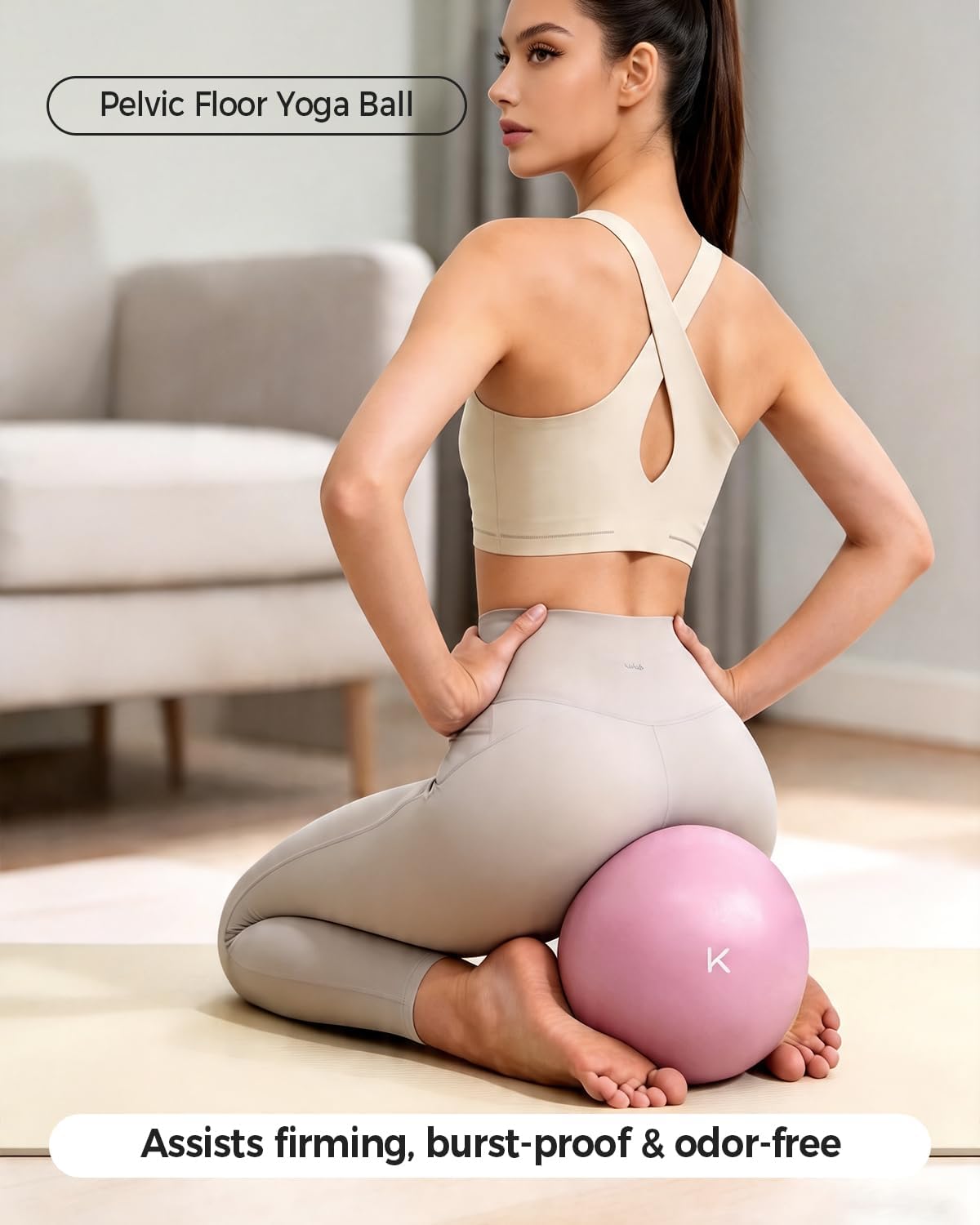 Exercise Ball Anti-Burst - Thickened Yoga Ball Pilates Ball for Physical Therapy, Fitness Ball for Workout, Core Strength and Physical Therapy