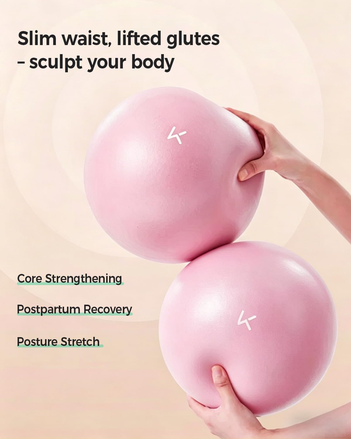 Exercise Ball Anti-Burst - Thickened Yoga Ball Pilates Ball for Physical Therapy, Fitness Ball for Workout, Core Strength and Physical Therapy