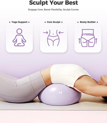Exercise Ball Anti-Burst - Thickened Yoga Ball Pilates Ball for Physical Therapy, Fitness Ball for Workout, Core Strength and Physical Therapy