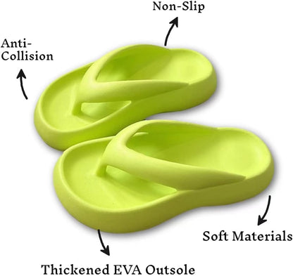Cloud Comfy Flip Flops for Women Lightweight Thicken Sole Pillow Slippers Cute Cushioned Slippers Soft Foam Non-Slip Shower Bathroom Slides Sandals Cozy EVA Indoor and Outdoor