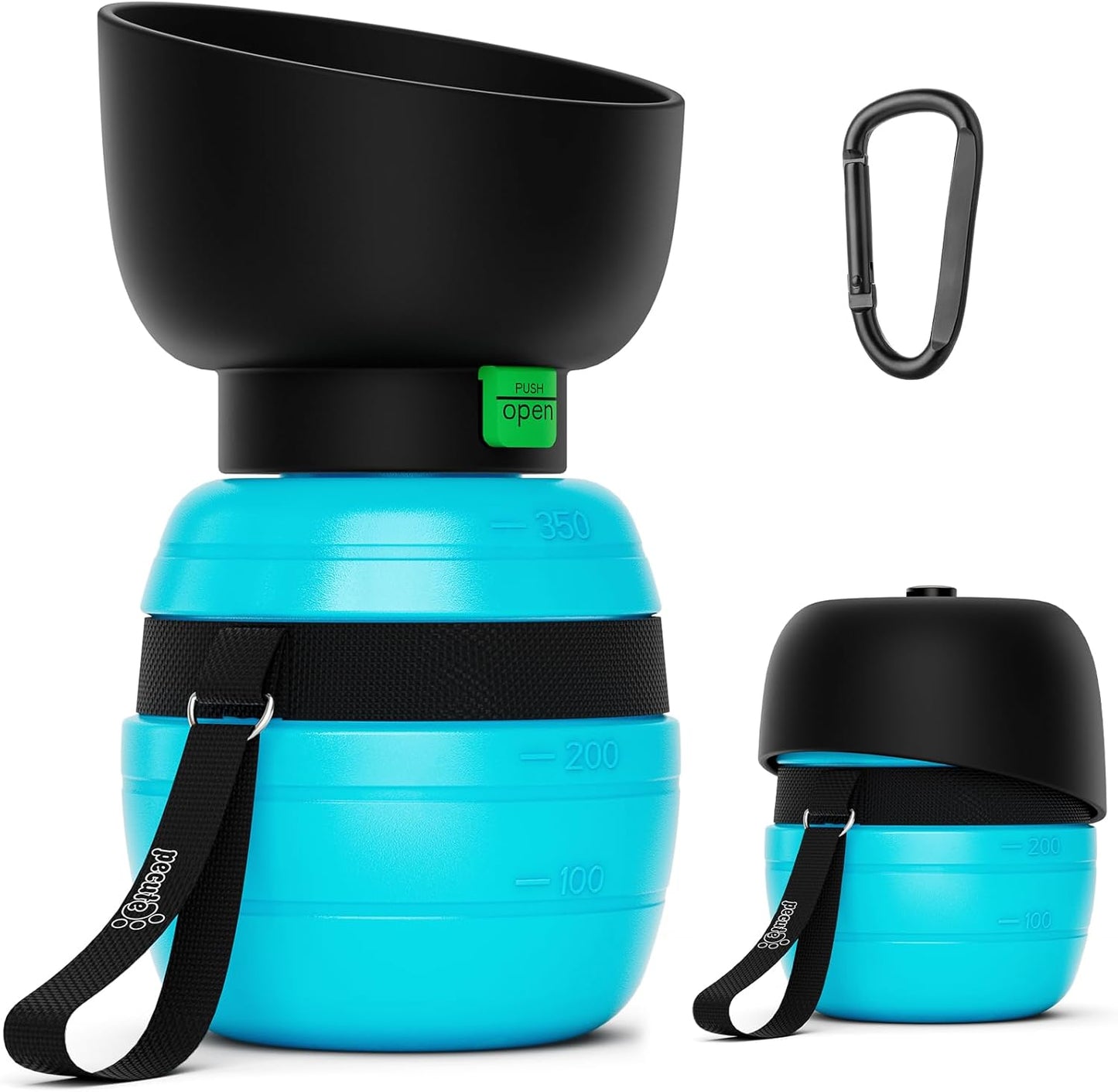 Portable Dog Water Bottle, 2 in 1 Cat Dog Travel Water Bottle Bowl Leakproof with Double Seal, BPA Free, Lightweight, Pet Small Animal Water Bottel Dispenser for Outdoor Walking Hiking Travels | Leakproof, BPA Free, Lightweight, Puppy Walking Water