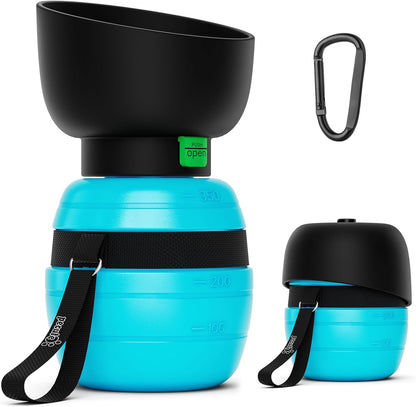 Portable Dog Water Bottle, 2 in 1 Cat Dog Travel Water Bottle Bowl Leakproof with Double Seal, BPA Free, Lightweight, Pet Small Animal Water Bottel Dispenser for Outdoor Walking Hiking Travels | Leakproof, BPA Free, Lightweight, Puppy Walking Water