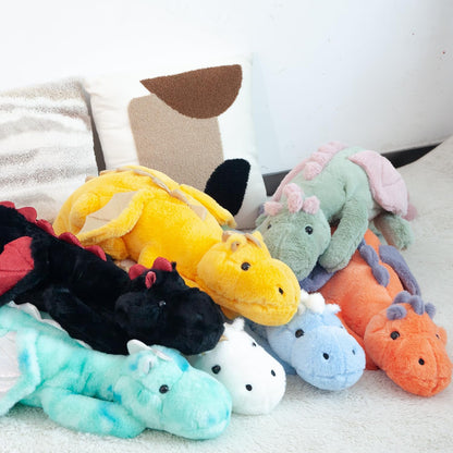 Giant 50in 3Lb Big Yellow Dragon Large Stuffed Animals Cute Plush Toy Fuzzy Jumbo Dinosaur Pillow Plushies with Wings Cuddly Soft Pterosaur Plushie for Friends Family Member