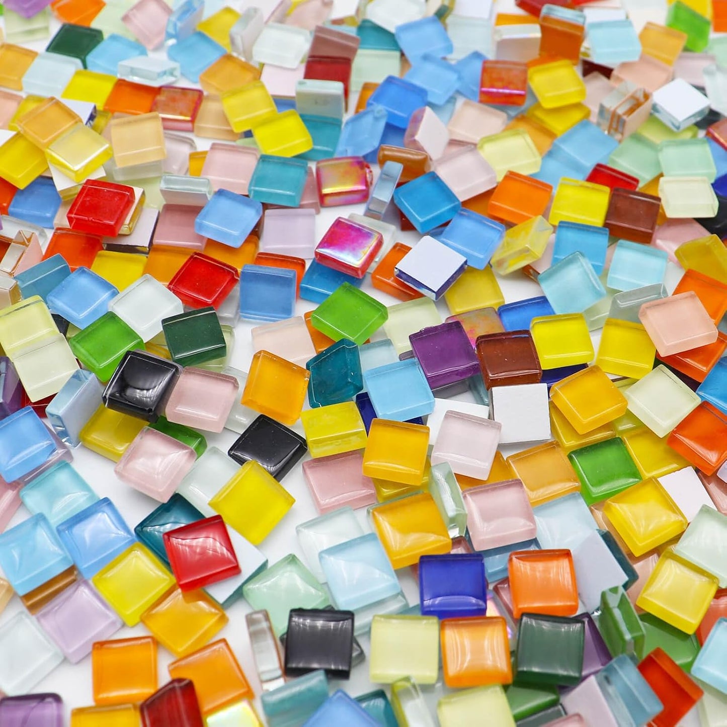 1.1LB Yellow Mixed Irregular Crystal Glass Mosaic Tiles for Crafts - Perfect for Mosaic Art Projects, Puzzles, and Home Décor