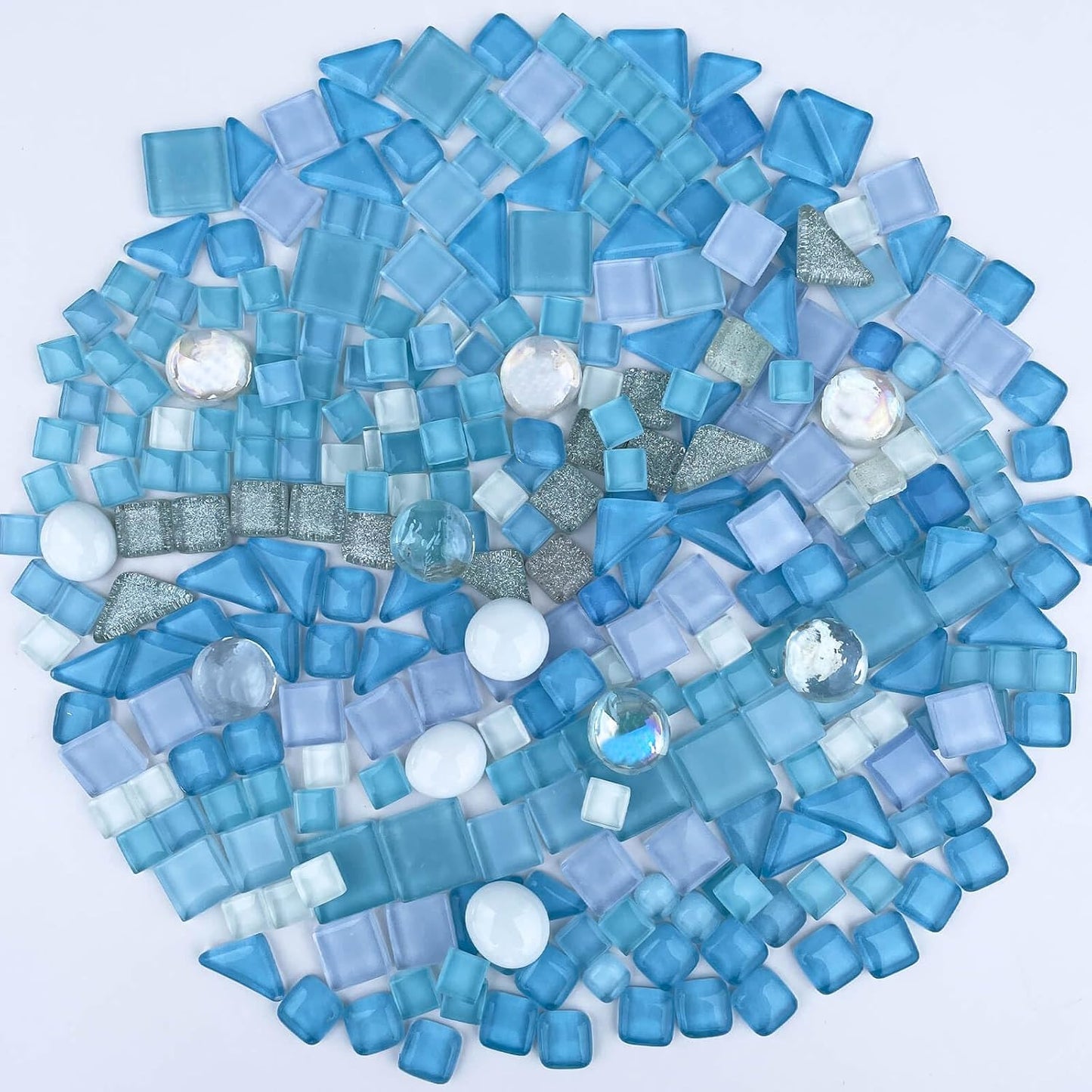 1.1LB Yellow Mixed Irregular Crystal Glass Mosaic Tiles for Crafts - Perfect for Mosaic Art Projects, Puzzles, and Home Décor