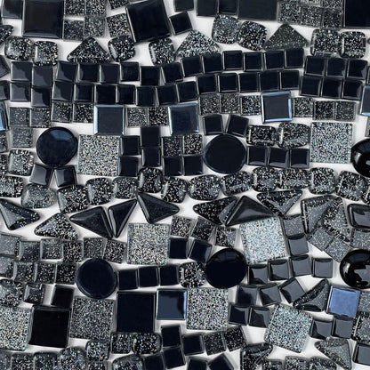 1.1LB Yellow Mixed Irregular Crystal Glass Mosaic Tiles for Crafts - Perfect for Mosaic Art Projects, Puzzles, and Home Décor