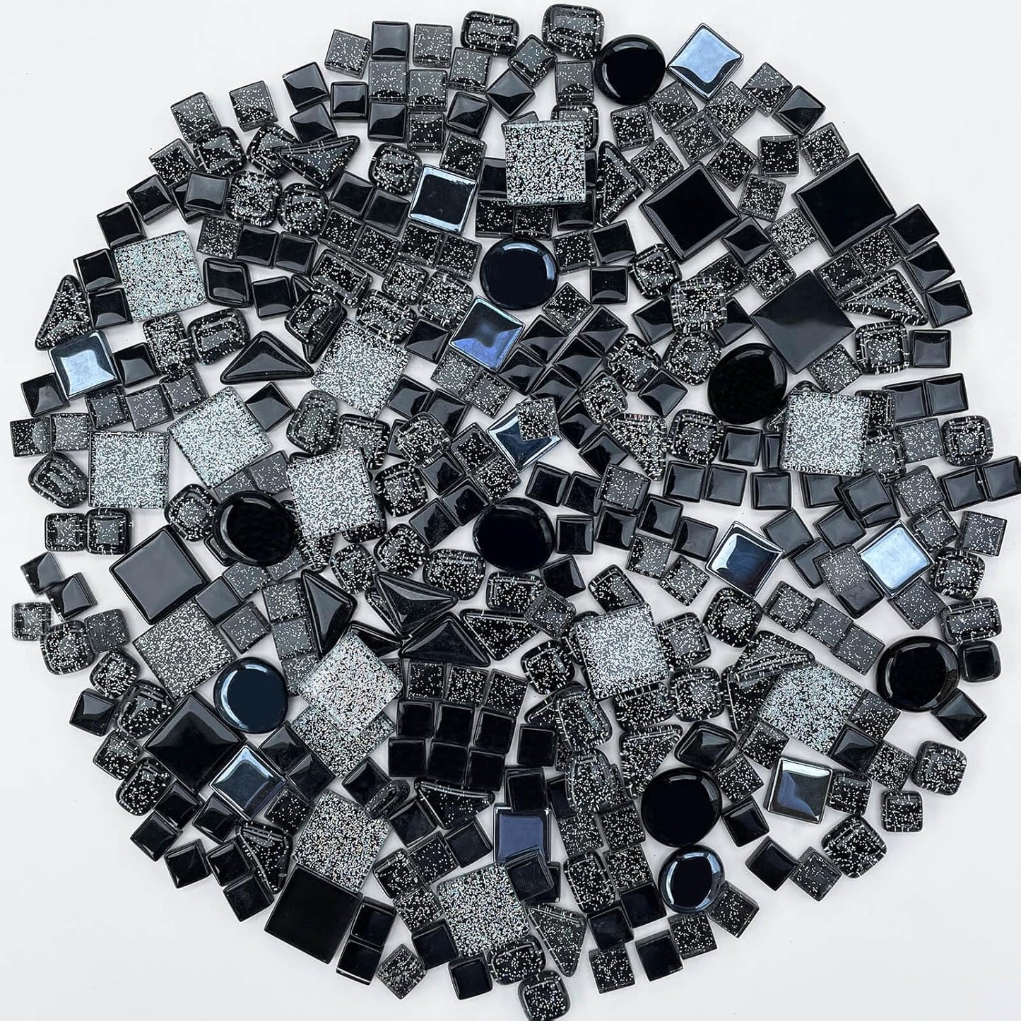 1.1LB Yellow Mixed Irregular Crystal Glass Mosaic Tiles for Crafts - Perfect for Mosaic Art Projects, Puzzles, and Home Décor