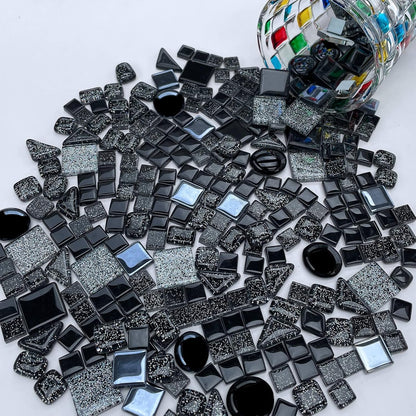 1.1LB Yellow Mixed Irregular Crystal Glass Mosaic Tiles for Crafts - Perfect for Mosaic Art Projects, Puzzles, and Home Décor
