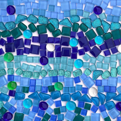 1.1LB Yellow Mixed Irregular Crystal Glass Mosaic Tiles for Crafts - Perfect for Mosaic Art Projects, Puzzles, and Home Décor