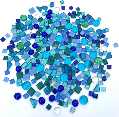 1.1LB Yellow Mixed Irregular Crystal Glass Mosaic Tiles for Crafts - Perfect for Mosaic Art Projects, Puzzles, and Home Décor