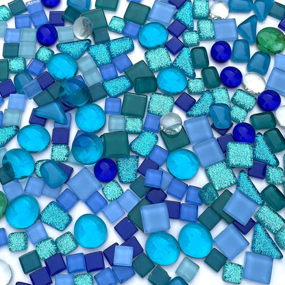 1.1LB Yellow Mixed Irregular Crystal Glass Mosaic Tiles for Crafts - Perfect for Mosaic Art Projects, Puzzles, and Home Décor