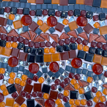 1.1LB Yellow Mixed Irregular Crystal Glass Mosaic Tiles for Crafts - Perfect for Mosaic Art Projects, Puzzles, and Home Décor