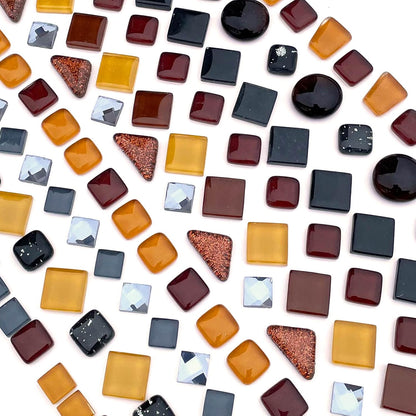 1.1LB Yellow Mixed Irregular Crystal Glass Mosaic Tiles for Crafts - Perfect for Mosaic Art Projects, Puzzles, and Home Décor