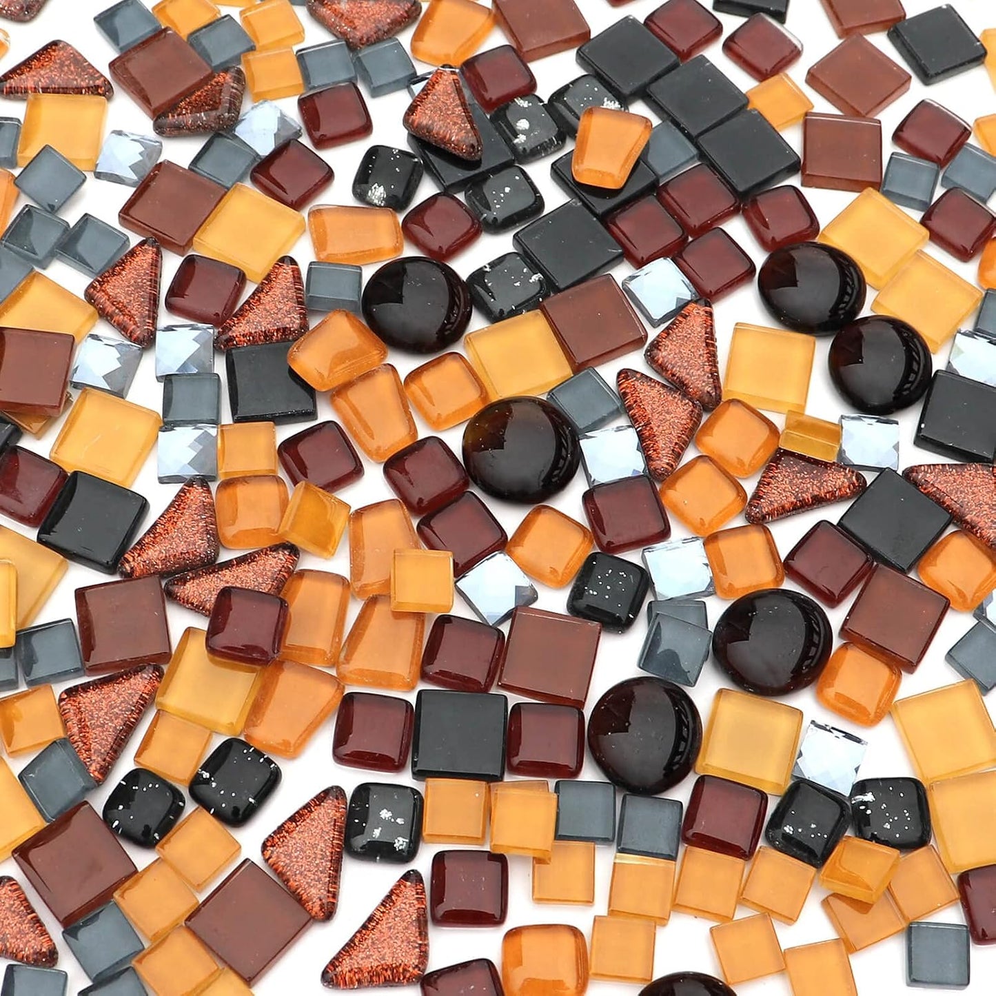 1.1LB Yellow Mixed Irregular Crystal Glass Mosaic Tiles for Crafts - Perfect for Mosaic Art Projects, Puzzles, and Home Décor