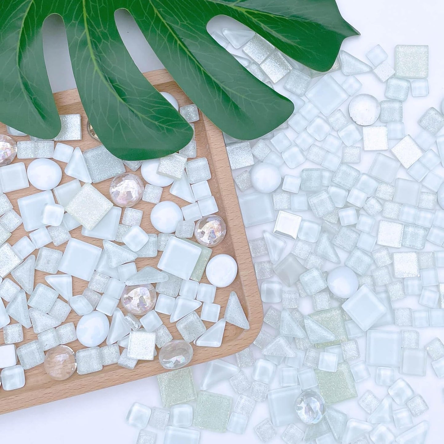 1.1LB Yellow Mixed Irregular Crystal Glass Mosaic Tiles for Crafts - Perfect for Mosaic Art Projects, Puzzles, and Home Décor