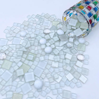 1.1LB Yellow Mixed Irregular Crystal Glass Mosaic Tiles for Crafts - Perfect for Mosaic Art Projects, Puzzles, and Home Décor
