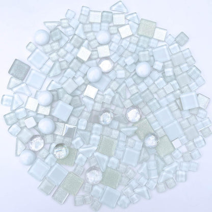 1.1LB Yellow Mixed Irregular Crystal Glass Mosaic Tiles for Crafts - Perfect for Mosaic Art Projects, Puzzles, and Home Décor