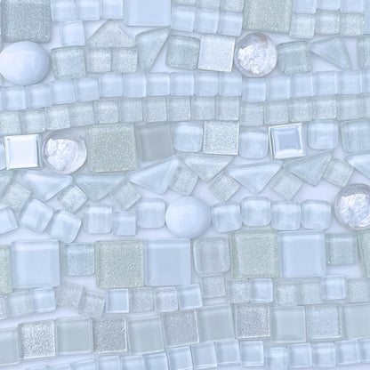 1.1LB Yellow Mixed Irregular Crystal Glass Mosaic Tiles for Crafts - Perfect for Mosaic Art Projects, Puzzles, and Home Décor