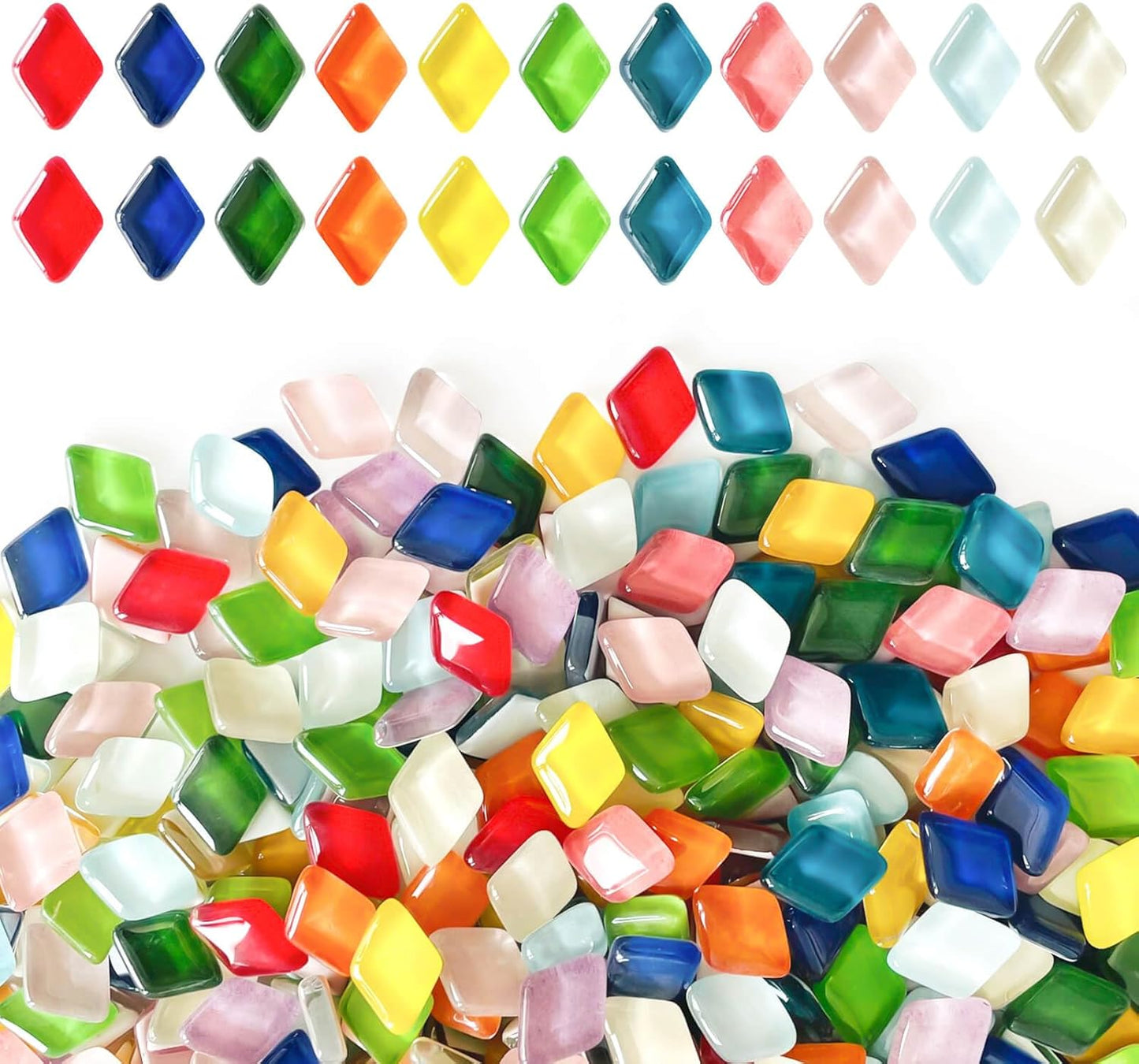 1.1LB Yellow Mixed Irregular Crystal Glass Mosaic Tiles for Crafts - Perfect for Mosaic Art Projects, Puzzles, and Home Décor